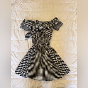 Dance & Marvel Black and White Checkered Dress